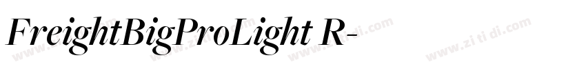 FreightBigProLight R字体转换